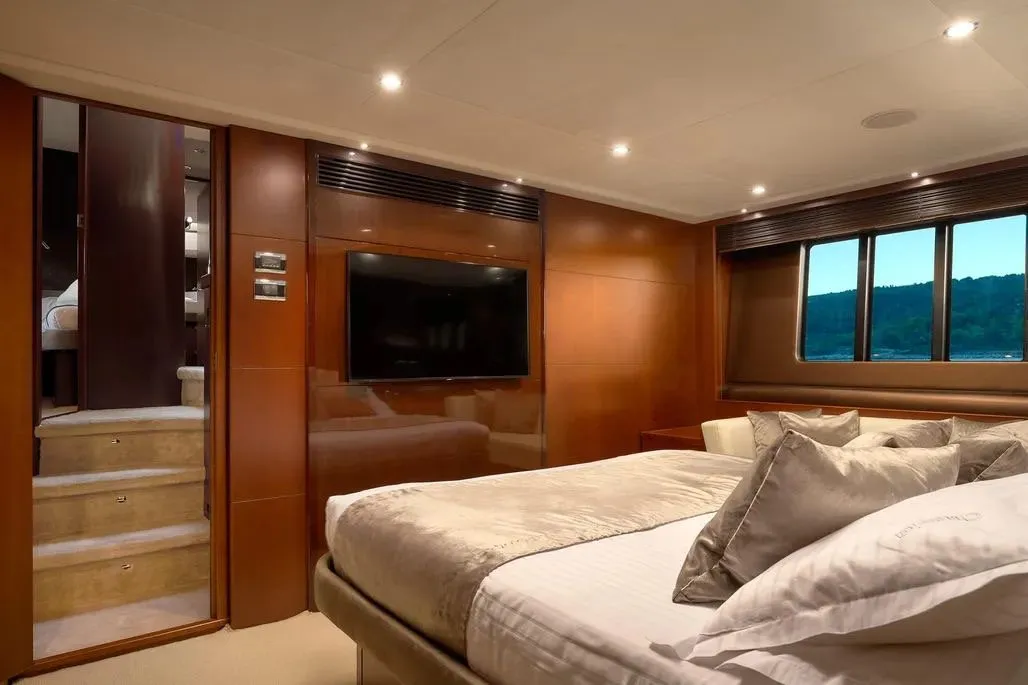 Champion, a Princess 72 Fly motor yacht at Podstrana - Miljevac, Croatia