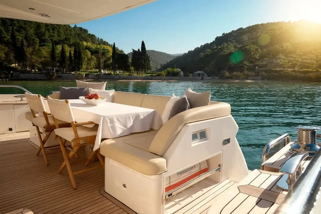 Champion, a Princess 72 Fly motor yacht at Podstrana - Miljevac, Croatia