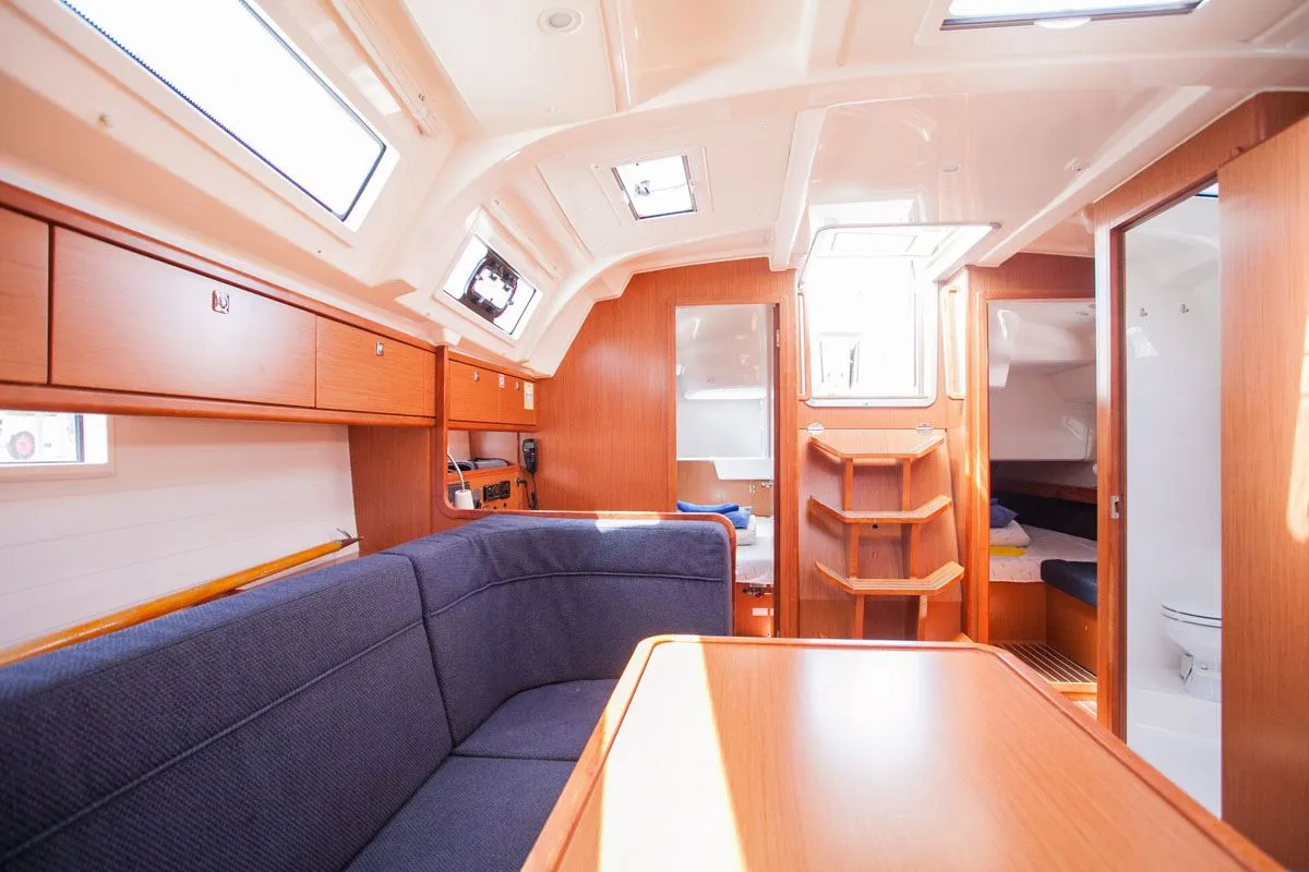 Salon of Dolce vita, a Bavaria Cruiser 41 sailboat at Split, Croatia