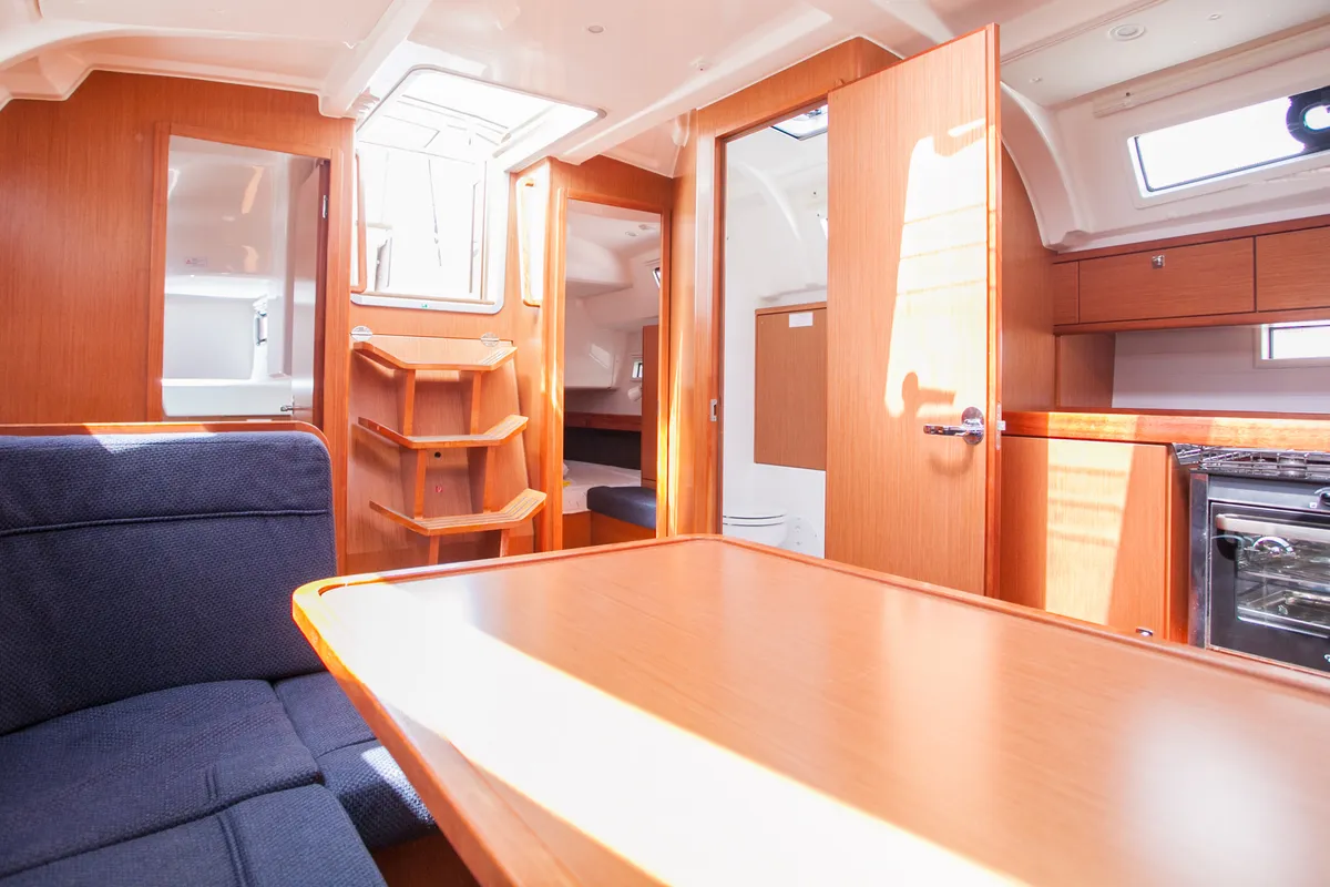 Salon of Dolce vita, a Bavaria Cruiser 41 sailboat at Split, Croatia
