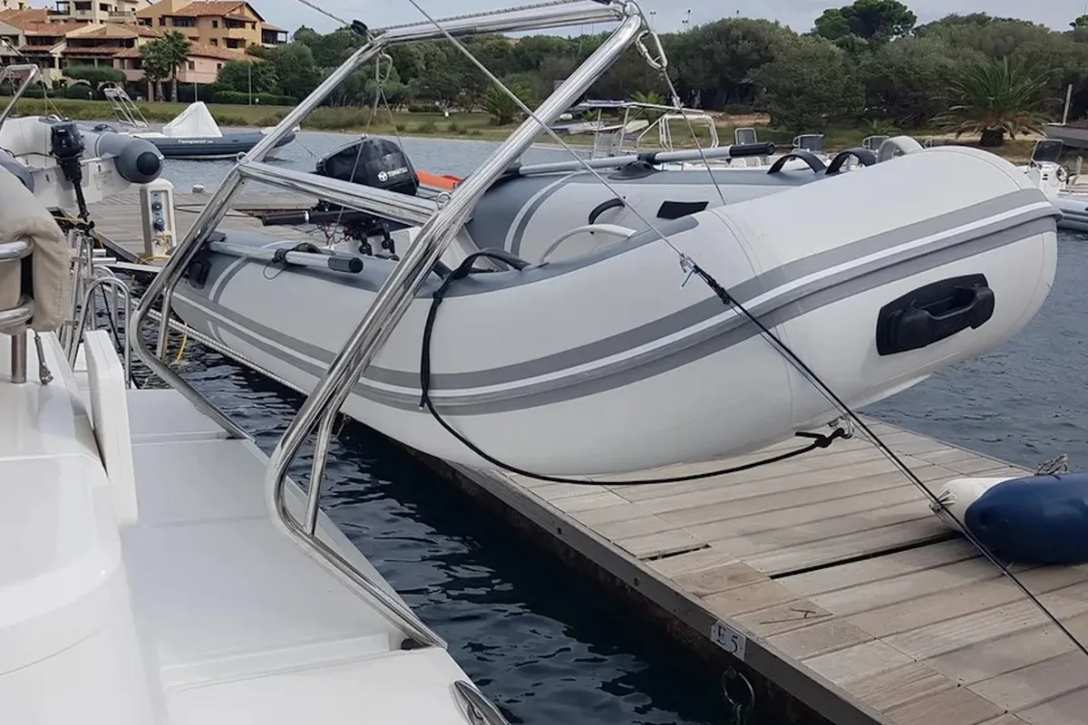 Ziphius, a Bali 4.2 catamaran at Olbia, Italy