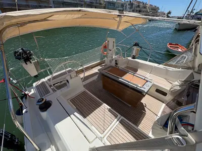 Targa, a Beneteau Oceanis 41.1 sailboat at Castelló d'Empúries, Spain