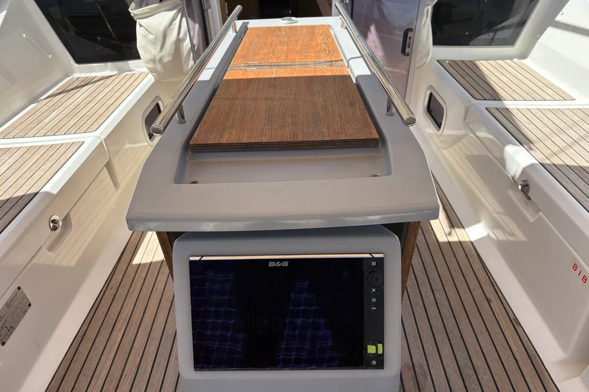 Targa, a Beneteau Oceanis 41.1 sailboat at Castelló d'Empúries, Spain