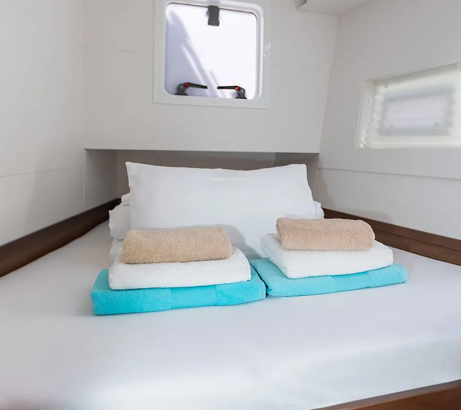Cabin on Bye Bye 2020, a Lagoon 40 catamaran at Primošten, Croatia