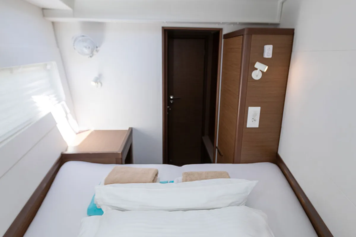 Cabin on Bye Bye 2020, a Lagoon 40 catamaran at Primošten, Croatia