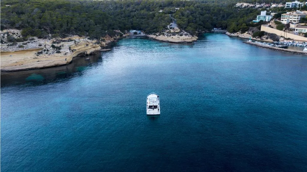 Exterior view of Tres Sirenas, a Ferretti 175 FLY motorboat at es Jonquet, Spain