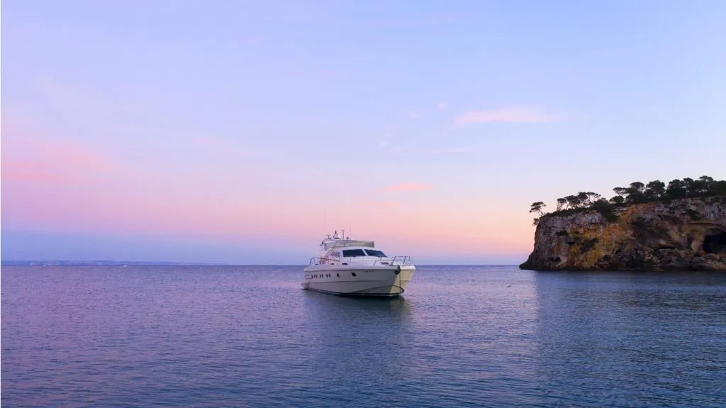 Exterior view of Tres Sirenas, a Ferretti 175 FLY motorboat at es Jonquet, Spain