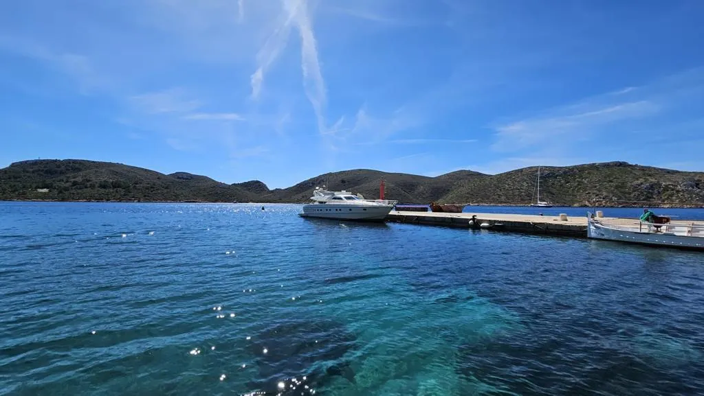 Exterior view of Tres Sirenas, a Ferretti 175 FLY motorboat at es Jonquet, Spain