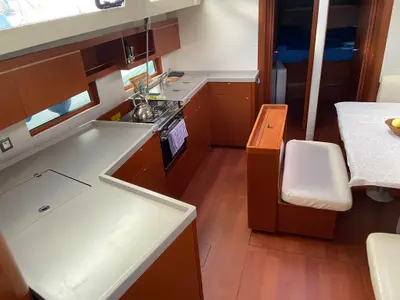 Galley of Elisa, a Beneteau Oceanis 46.1 sailboat at Procida, Italy
