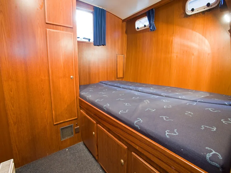 Cabin on De Drait Renal 50, a motorboat at Drachten, Netherlands