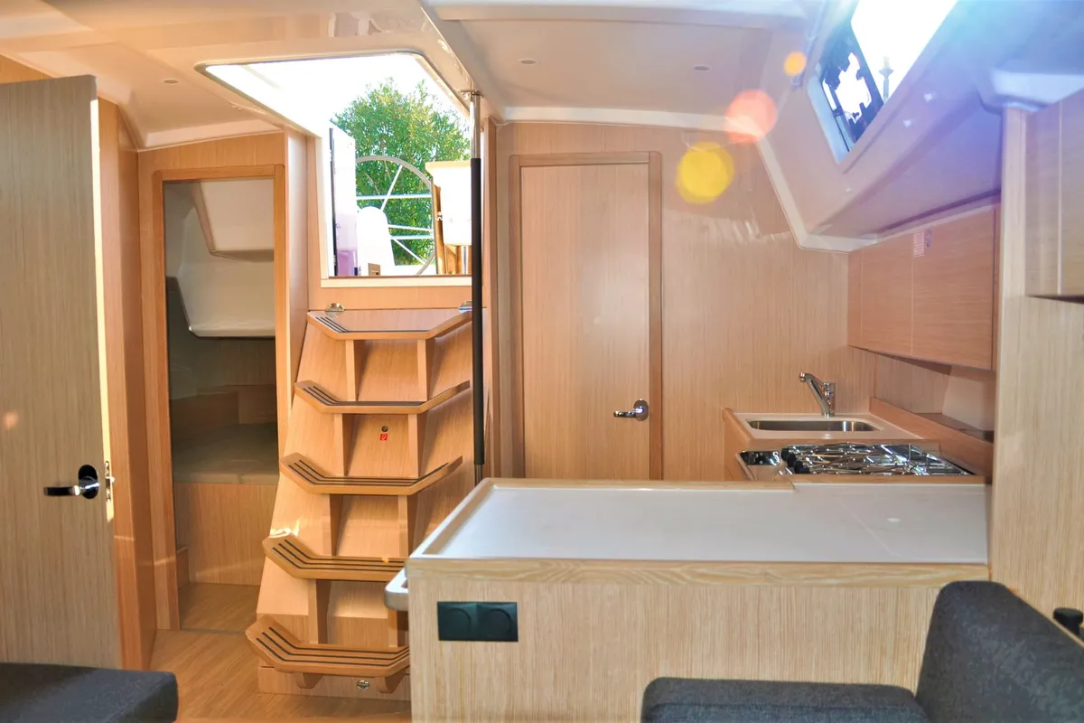 Galley of Hope I., a Bavaria C42 sailboat at Izola, Slovenia