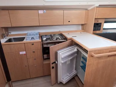 Galley of Hope I., a Bavaria C42 sailboat at Izola, Slovenia