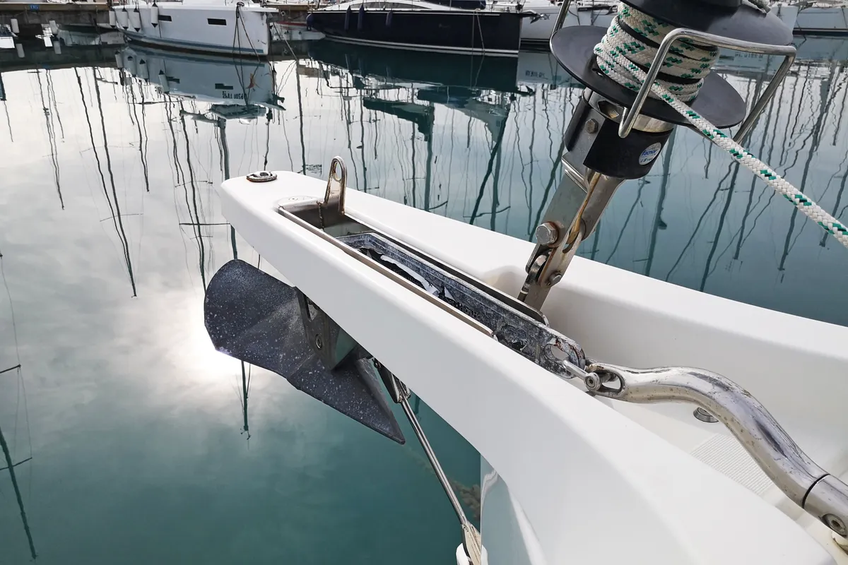 Aquilante, a Jeanneau Sun Odyssey 440 sailboat at Rosignano Solvay, Italy