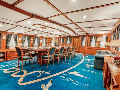 Salon of Gulet Motoryacht, a motor yacht at Split, Croatia