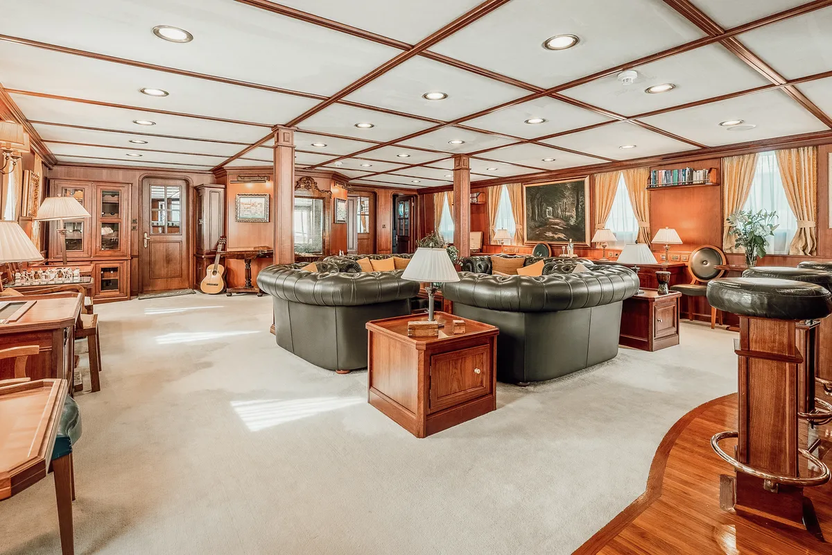 Salon of Gulet Motoryacht, a motor yacht at Split, Croatia