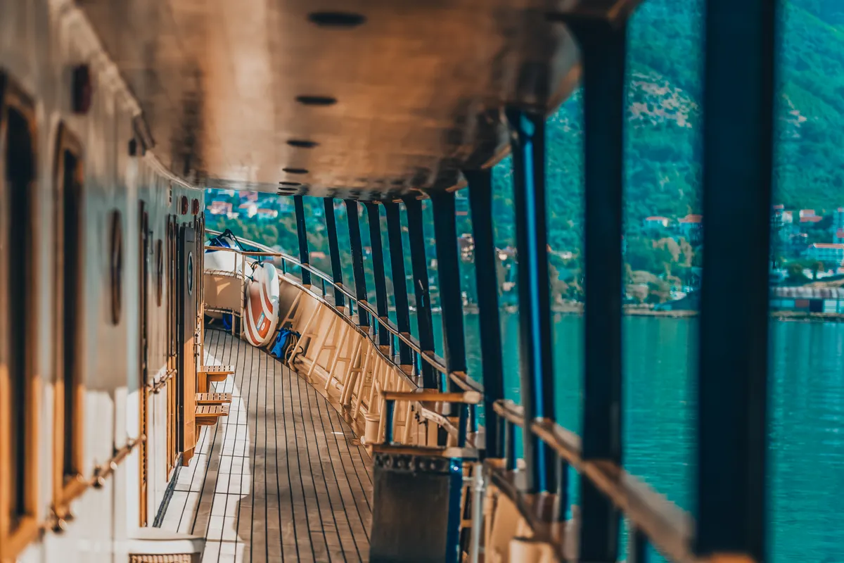 Deck of Gulet Motoryacht, a motor yacht at Split, Croatia