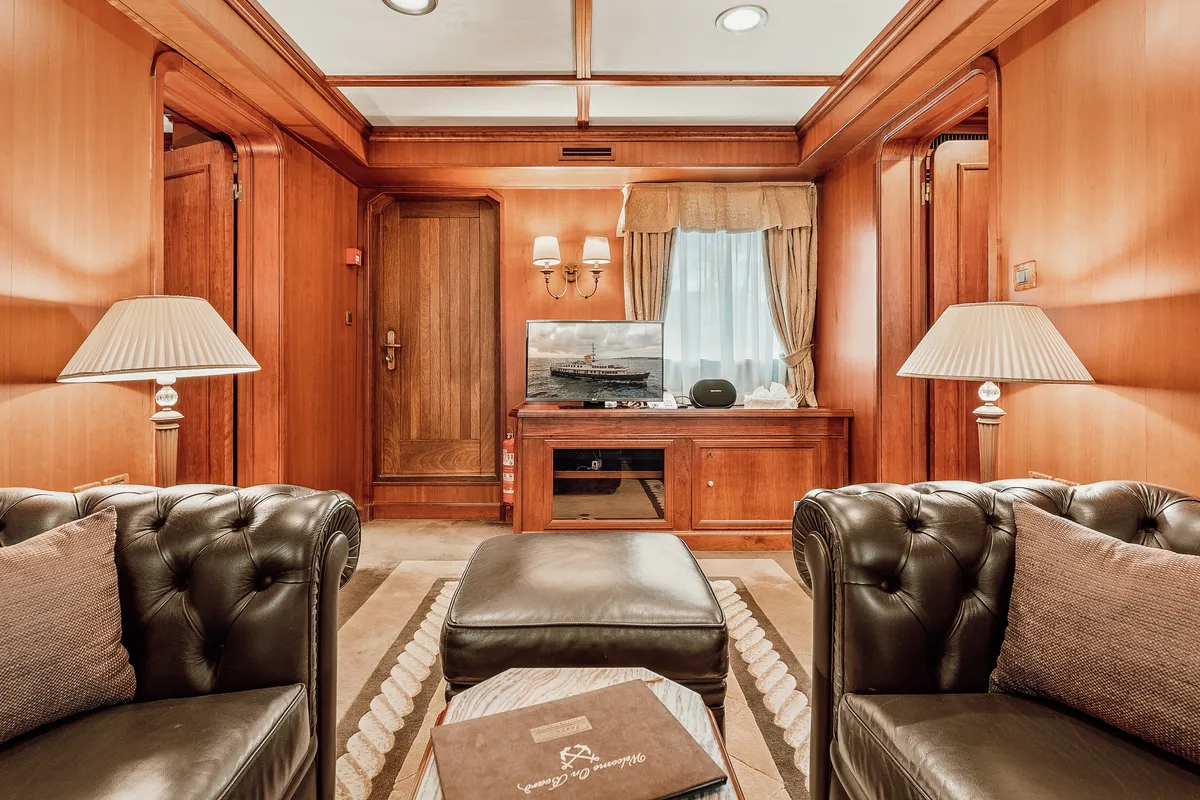 Salon of Gulet Motoryacht, a motor yacht at Split, Croatia
