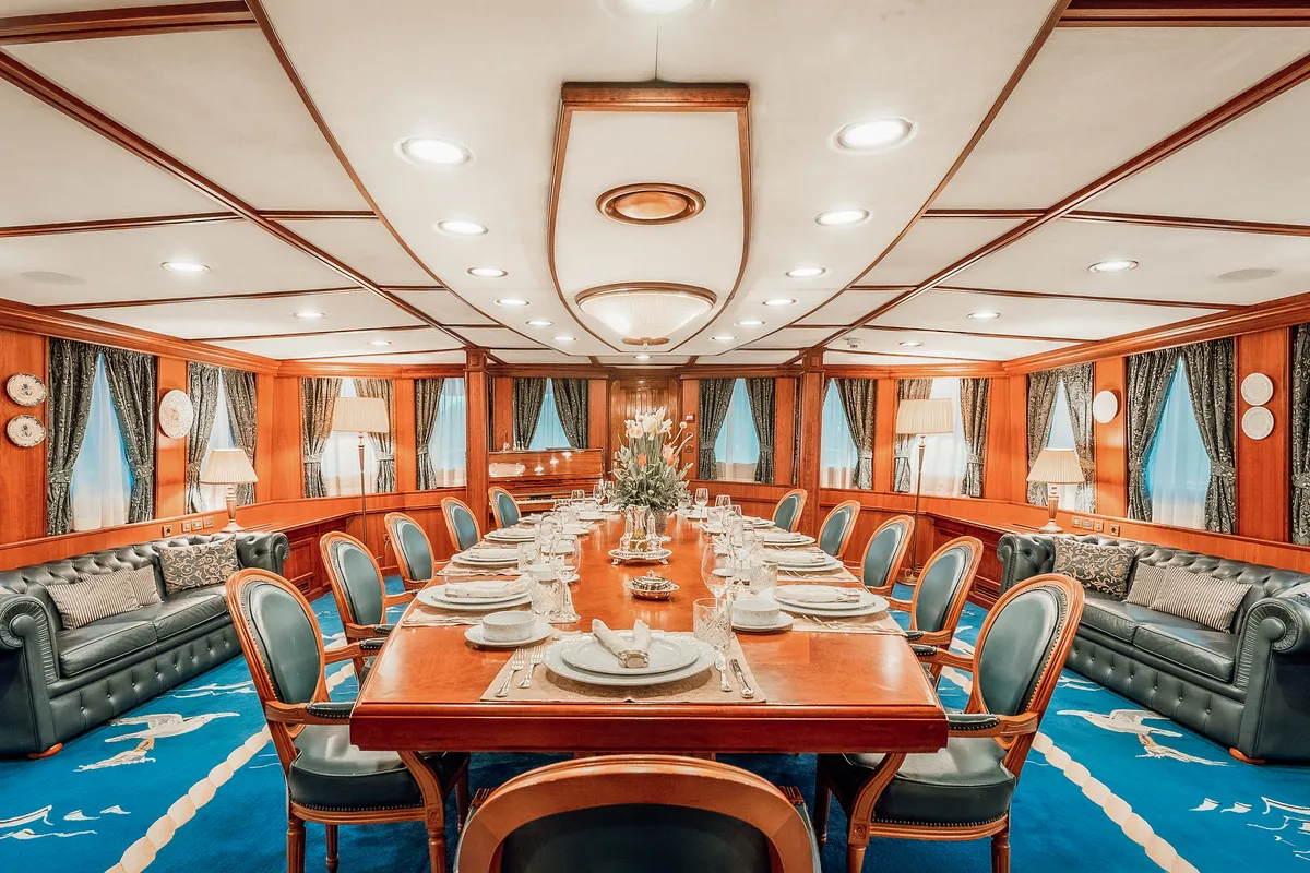 Salon of Gulet Motoryacht, a motor yacht at Split, Croatia