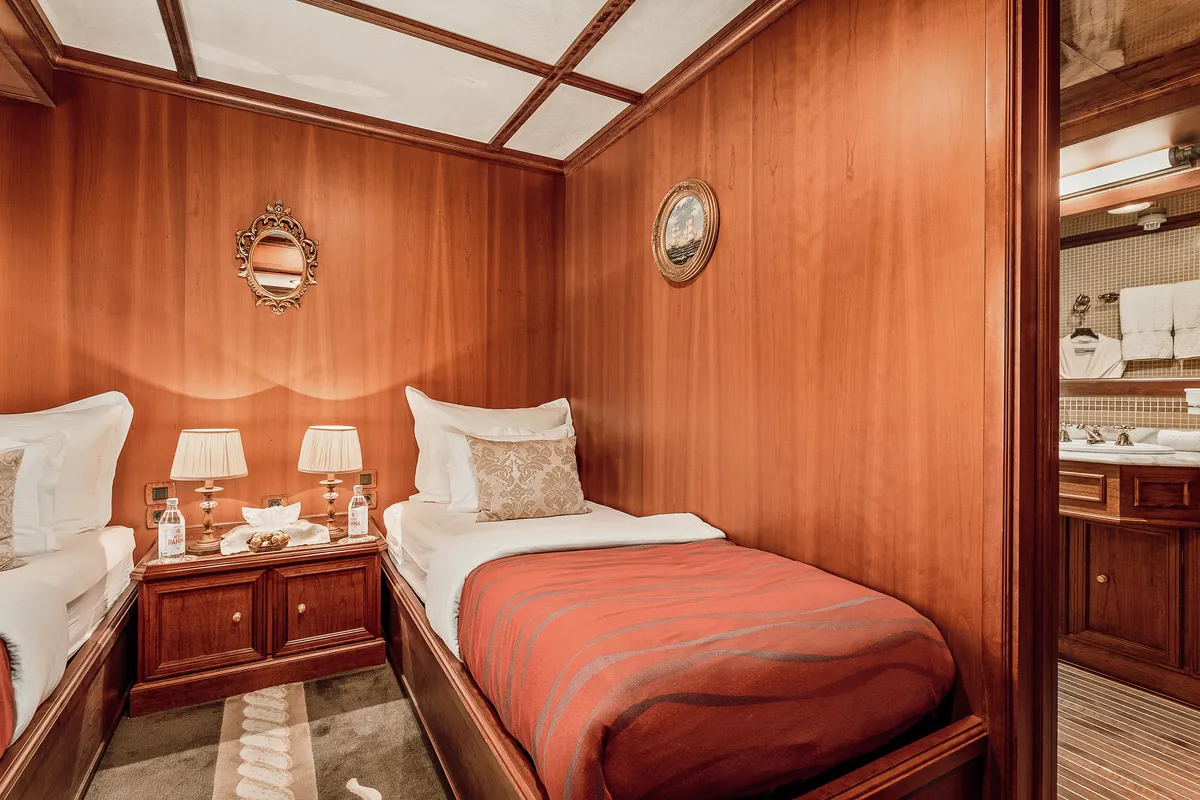 Cabin on Gulet Motoryacht, a motor yacht at Split, Croatia