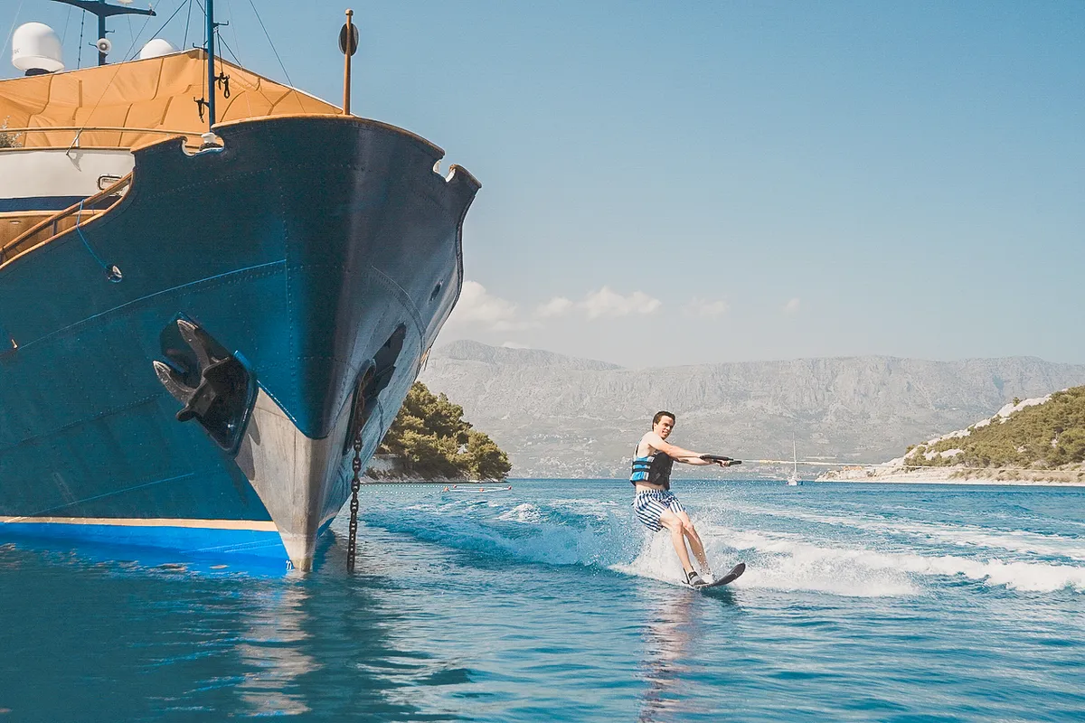 Exterior view of Gulet Motoryacht, a motor yacht at Split, Croatia