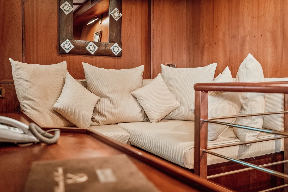Salon of Gulet Motoryacht, a motor yacht at Split, Croatia
