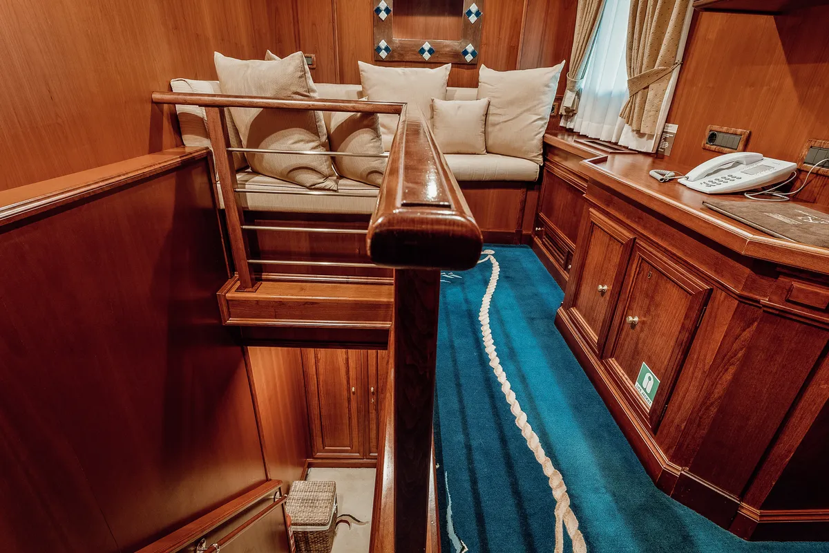 Salon of Gulet Motoryacht, a motor yacht at Split, Croatia