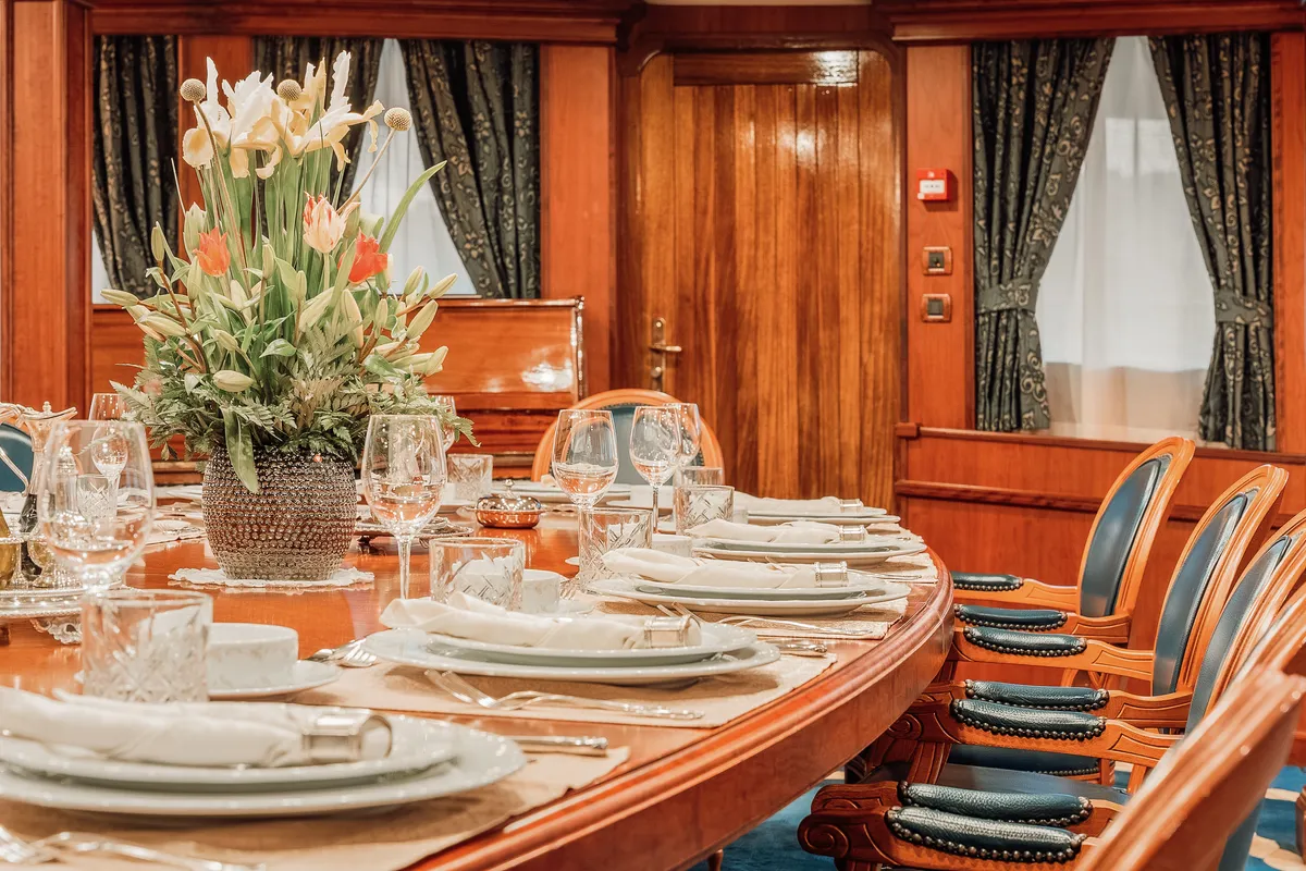 Salon of Gulet Motoryacht, a motor yacht at Split, Croatia