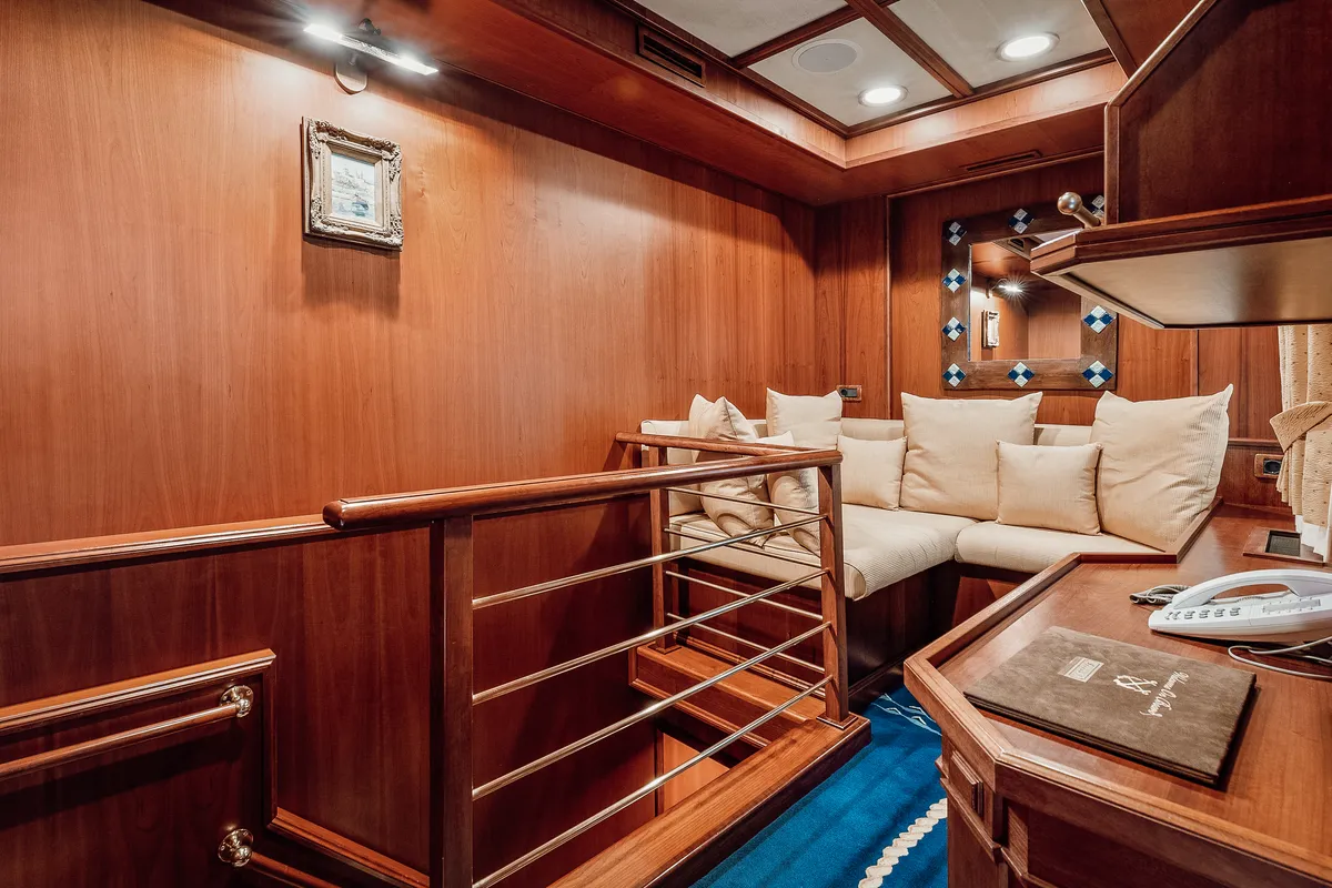 Salon of Gulet Motoryacht, a motor yacht at Split, Croatia
