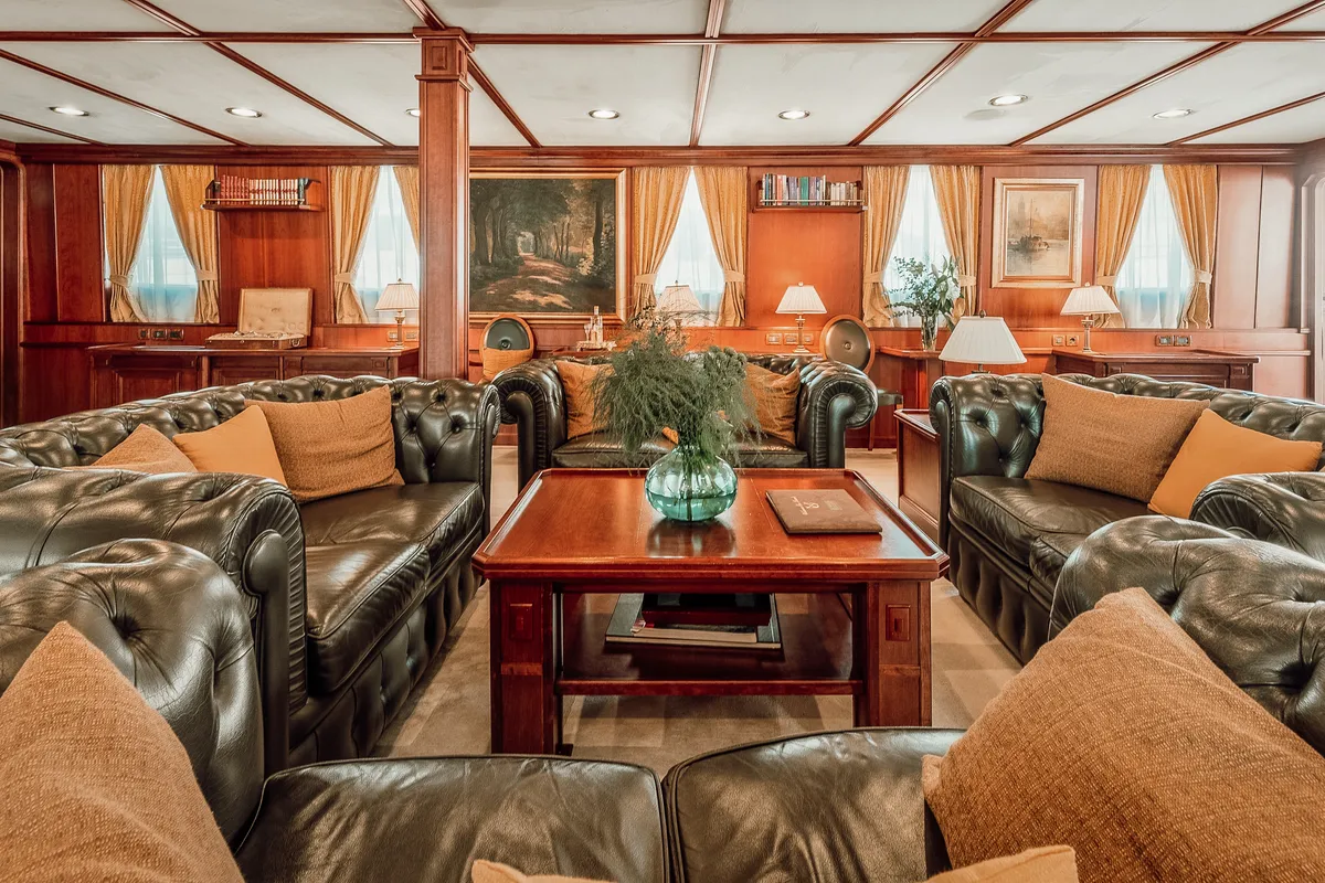 Salon of Gulet Motoryacht, a motor yacht at Split, Croatia
