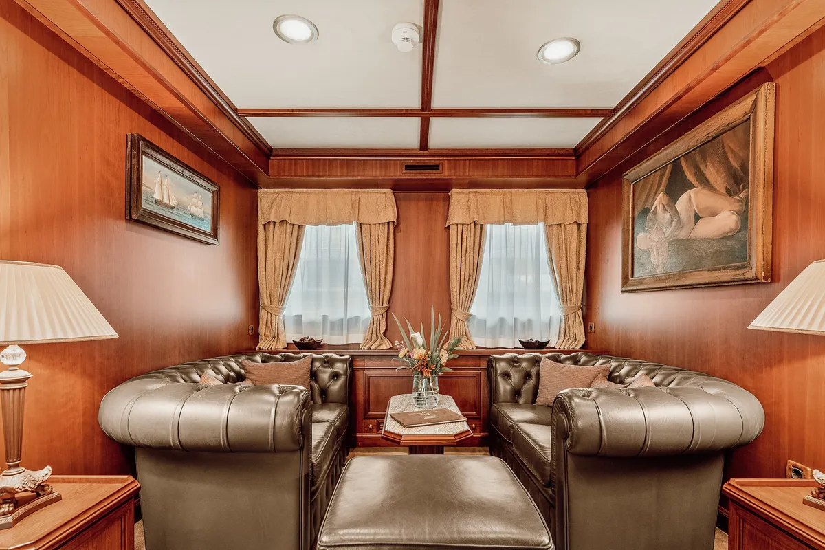 Salon of Gulet Motoryacht, a motor yacht at Split, Croatia