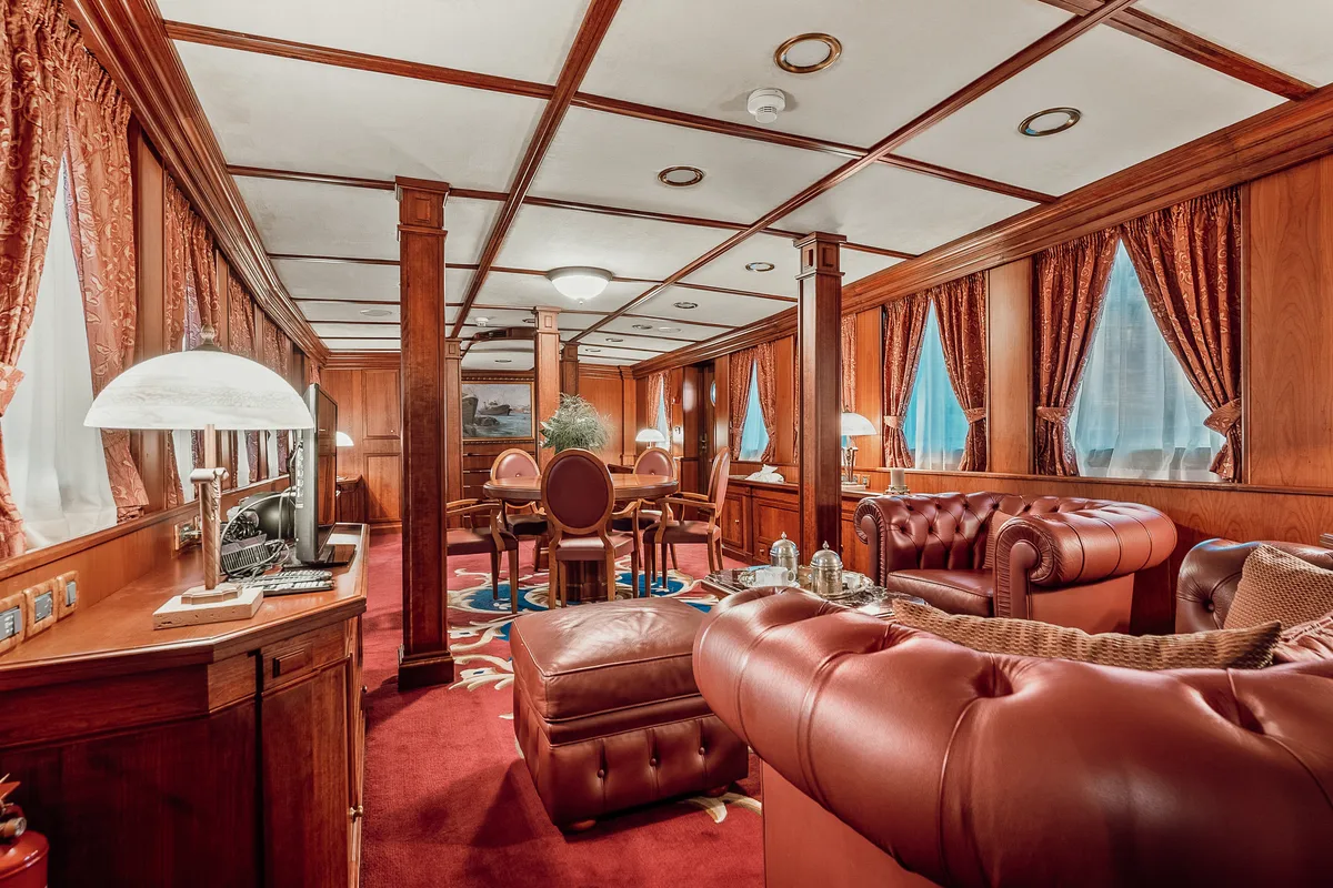 Salon of Gulet Motoryacht, a motor yacht at Split, Croatia