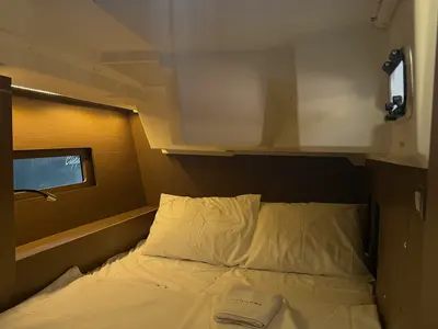 Cabin on Athena 5, a Beneteau Oceanis 46.1 sailboat at Fethiye, Turkey