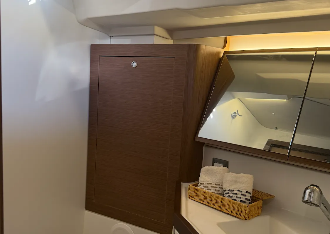 Cabin on Athena 5, a Beneteau Oceanis 46.1 sailboat at Fethiye, Turkey
