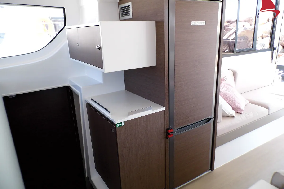 Galley of Moana, a Bali Catspace catamaran at Hyères, France