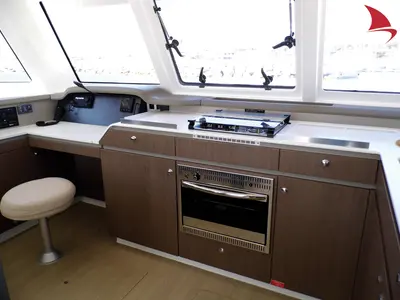 Galley of Moana, a Bali Catspace catamaran at Hyères, France