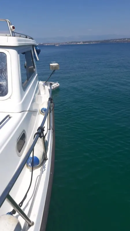 Exterior view of Zadar, a Damor 800 motorboat at Zadar, Croatia