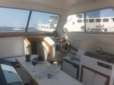 Salon of Zadar, a Damor 800 motorboat at Zadar, Croatia