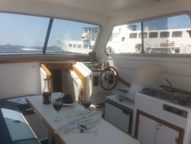 Salon of Zadar, a Damor 800 motorboat at Zadar, Croatia