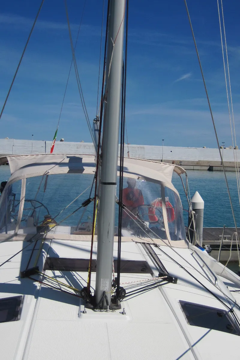 Enrica, a Jeanneau Sun Odyssey 440 sailboat at Capo d'Orlando, Italy