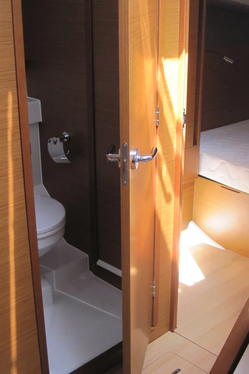 Galley of Enrica, a Jeanneau Sun Odyssey 440 sailboat at Capo d'Orlando, Italy