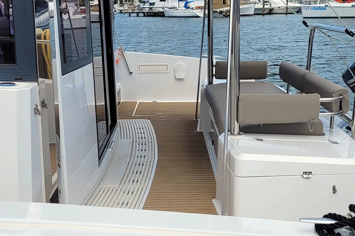 Cat Tales, a Bali 4.2 catamaran at Central Abaco, Bahamas