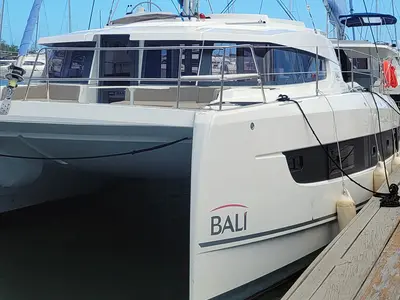 Cat Tales, a Bali 4.2 catamaran at Central Abaco, Bahamas
