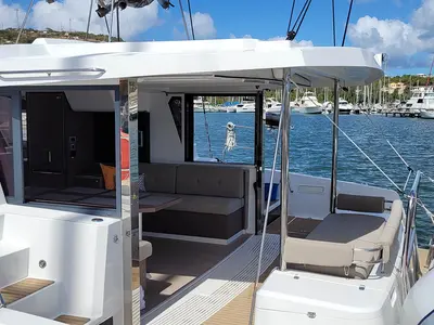Cat Tales, a Bali 4.2 catamaran at Central Abaco, Bahamas