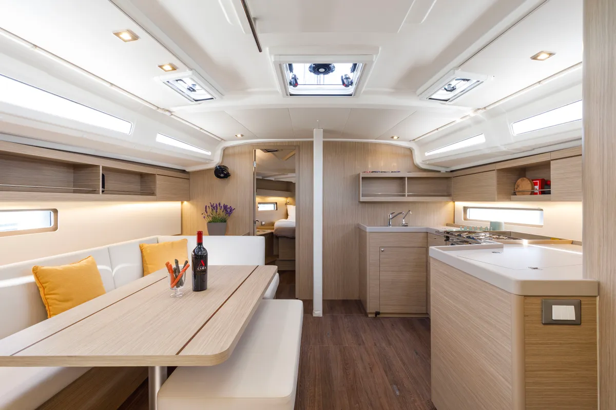 Salon of Netos, a Beneteau Oceanis 40.1 sailboat at Athens, Greece