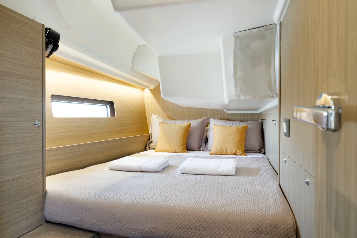 Cabin on Netos, a Beneteau Oceanis 40.1 sailboat at Athens, Greece