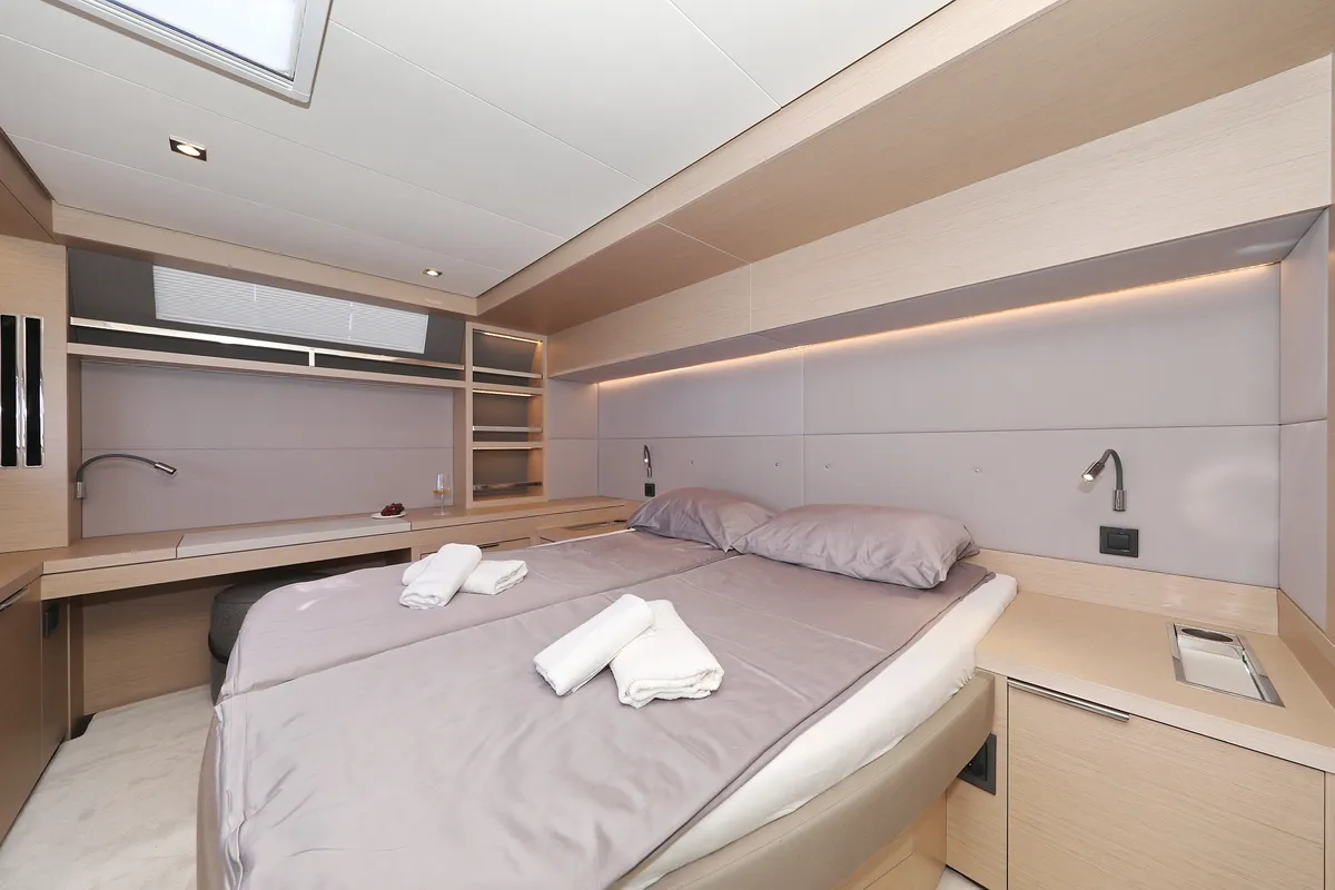 Cabin on NOMAD, a Lagoon 55 catamaran at Split, Croatia