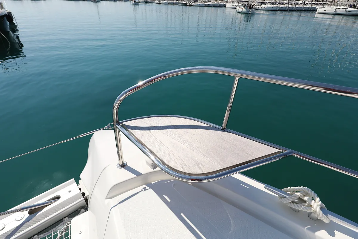Deck of NOMAD, a Lagoon 55 catamaran at Split, Croatia