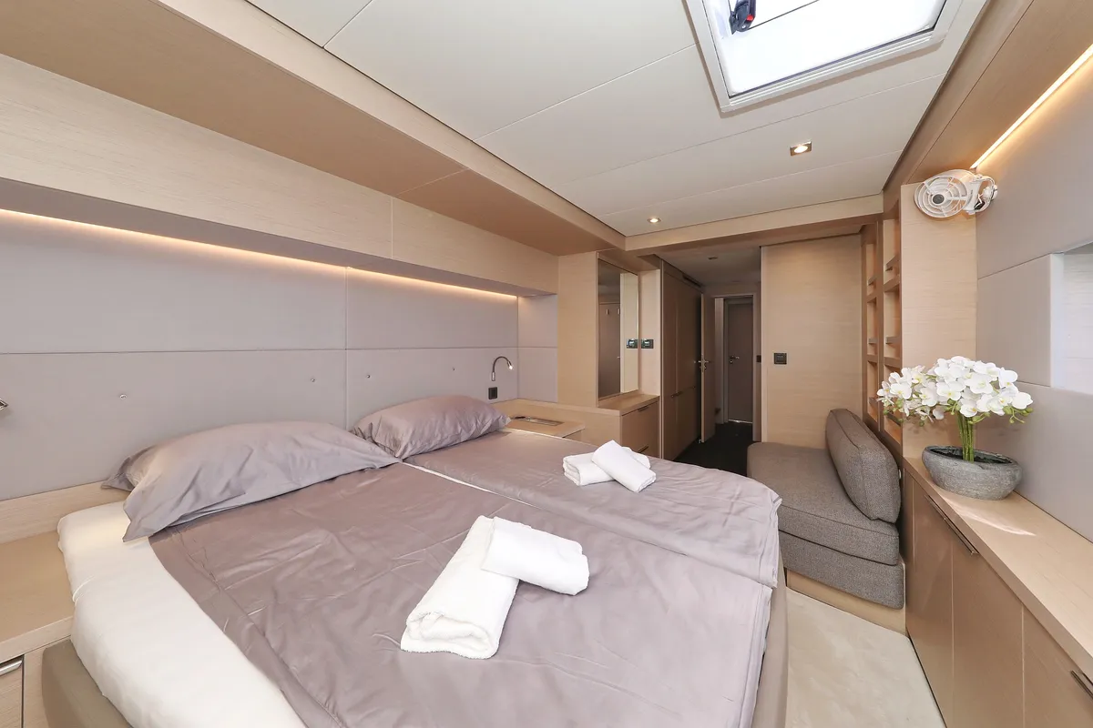 Cabin on NOMAD, a Lagoon 55 catamaran at Split, Croatia