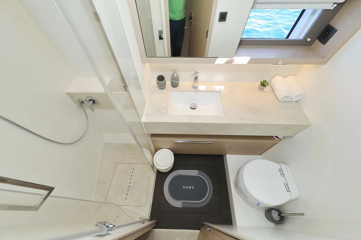 Head on NOMAD, a Lagoon 55 catamaran at Split, Croatia