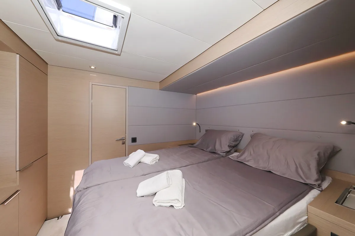 Cabin on NOMAD, a Lagoon 55 catamaran at Split, Croatia